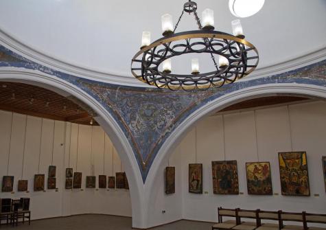 Interior of the synagogue in Burgas