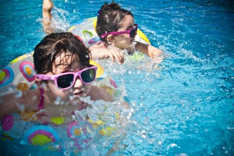 Children in the swimming pool