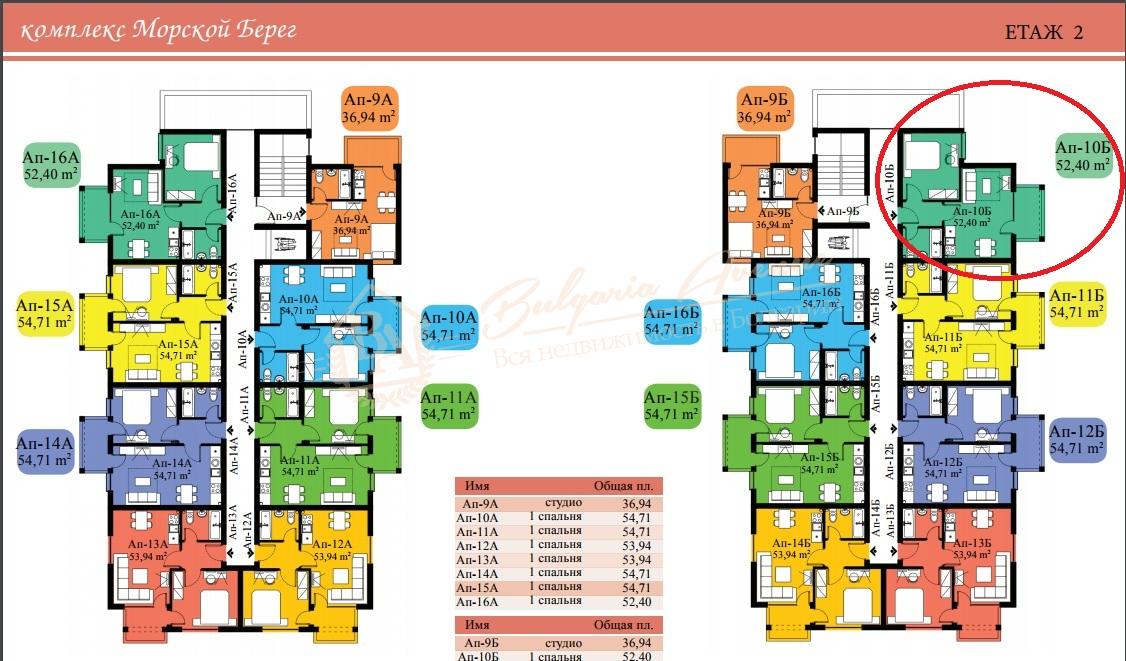 One-bedroom apartment, Sea Coast, Sveti Vlas