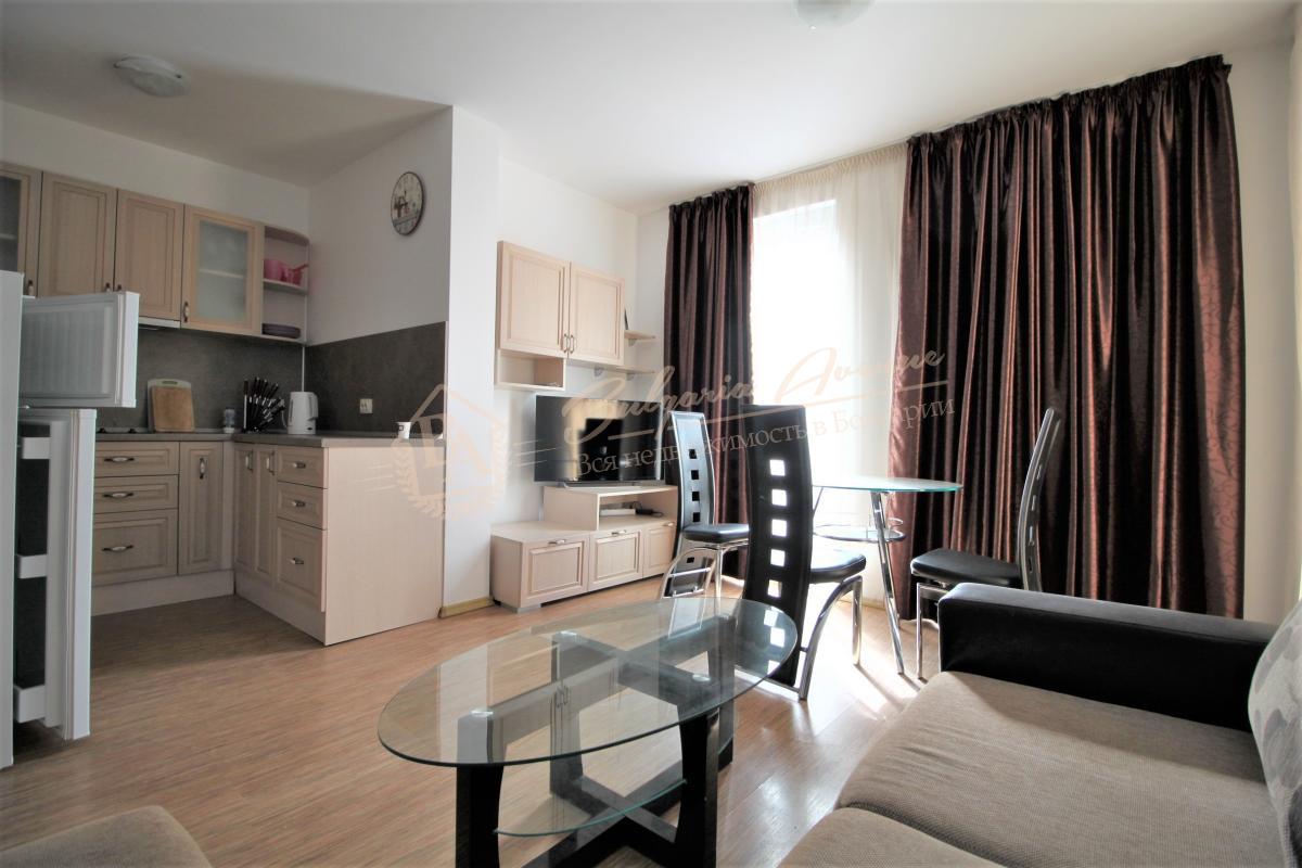 1-Bedroom Apartment with Kitchen Niche, Large Windows, Sunny Beach