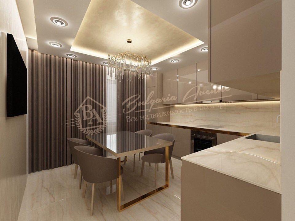 Three-bedroom elite apartment, designer furniture, sea view, Varna