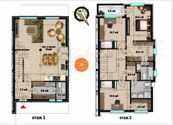 House/Townhouse with south-west aspect and panoramic sea and city views in Varna