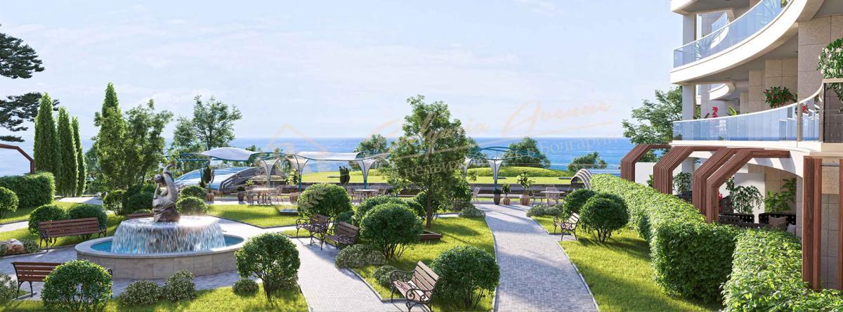Studio apartment with panoramic sea view near the resort of Saint Constantine and Helena