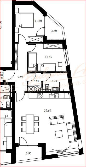 Three-bedroom apartment in a quiet and peaceful location in the city of Varna - Vinitsa district