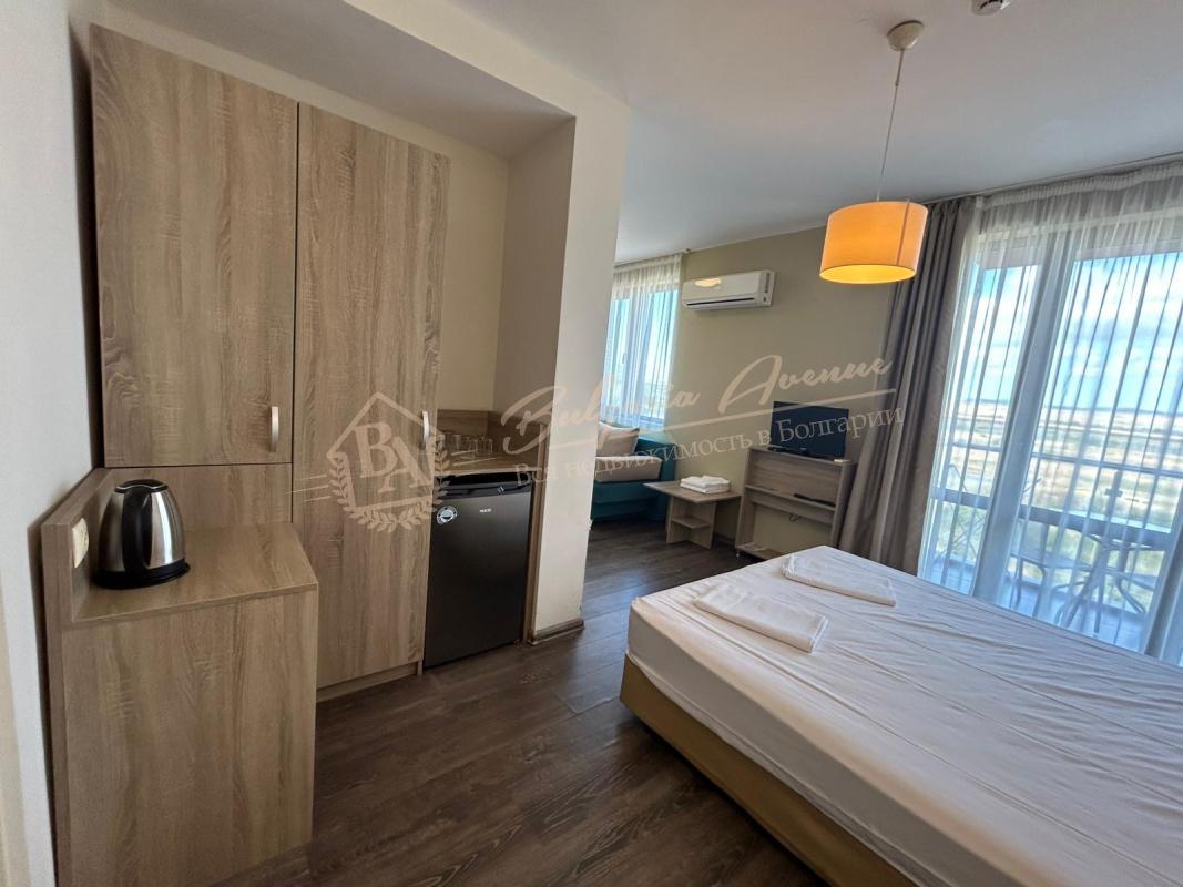 Studio in the Tarsis apart-hotel with a beautiful view of the complex grounds
