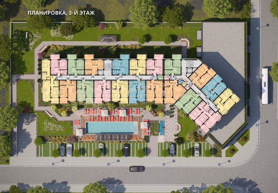 Two-bedroom apartment at construction stage in Sunny Beach - sea 200 metres