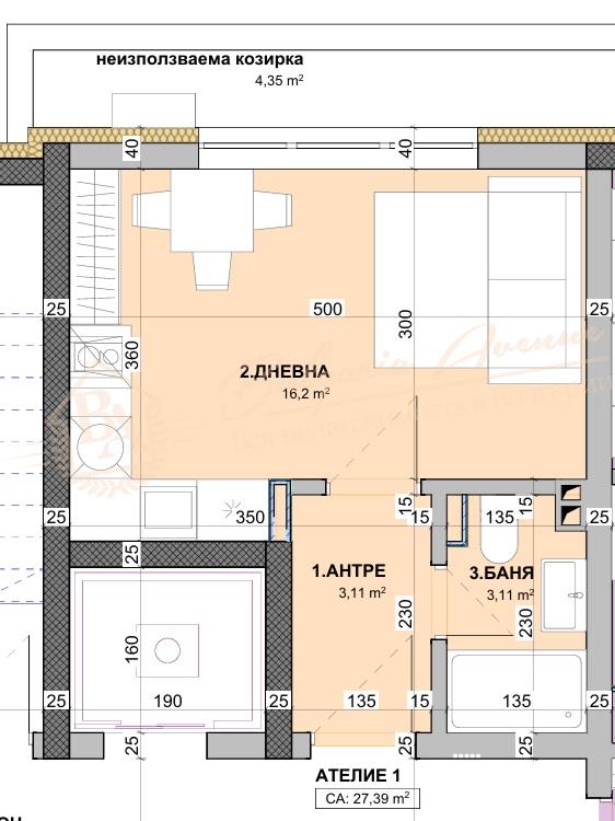 Studio with instalment plan in a new residential complex in the Vinitsa quarter of Varna