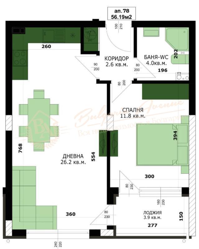 Sale of a two-bedroom apartment from the developer in Varna, Vladislav Varnenchik district