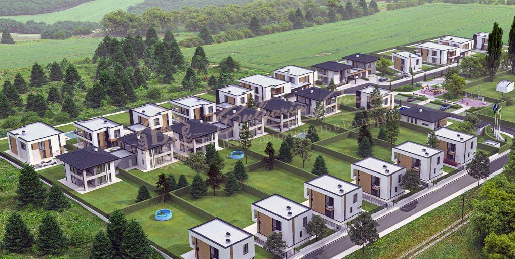 New two-storey house with 3 bedrooms and private courtyard in a cottage complex near Varna