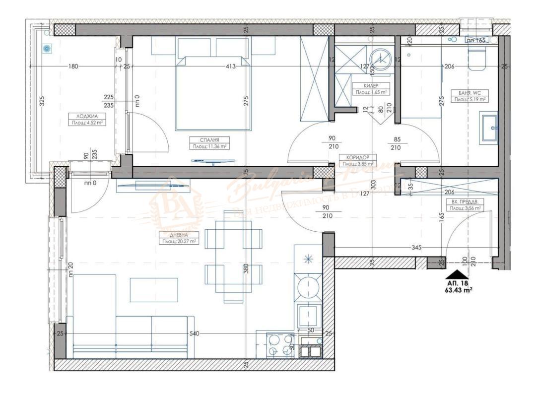 New two-bedroom apartment with instalment plan in a modern residential complex in Vladislavovo, Varna